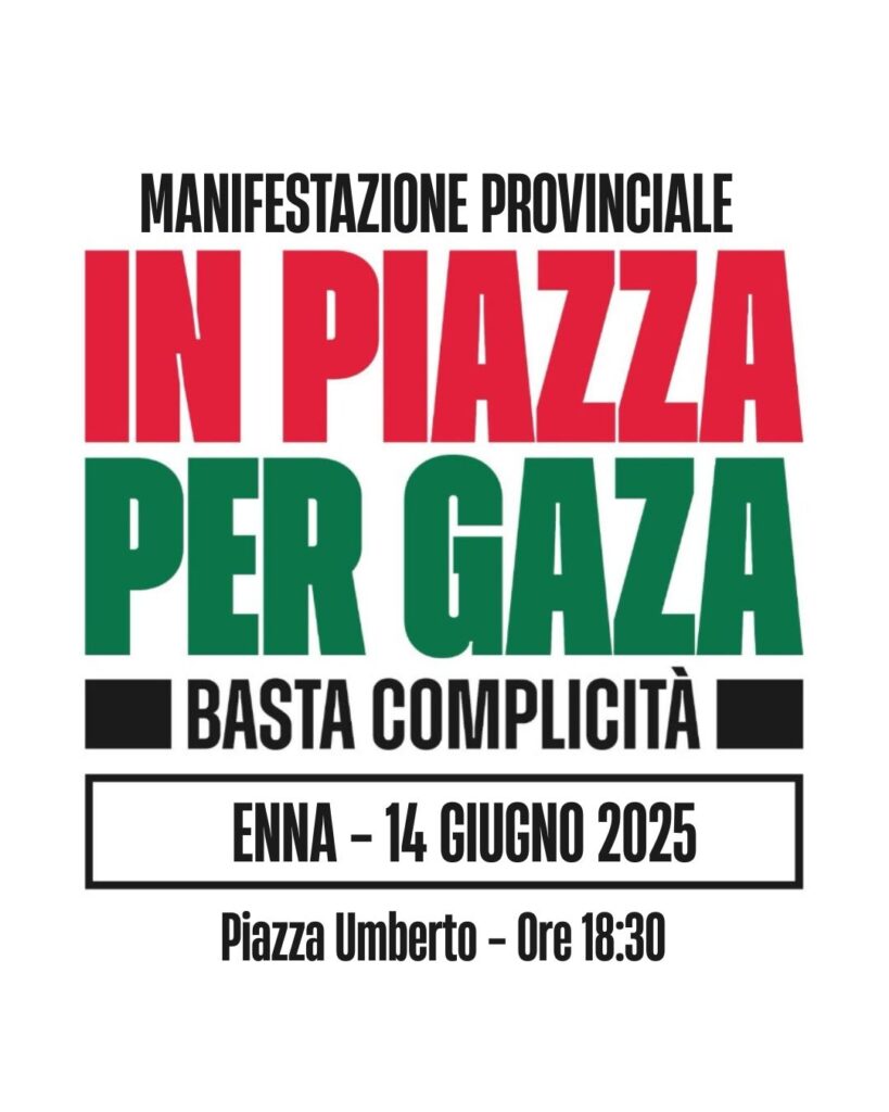 Manifestazione
Tutti in piazza: basta complicità
Sabato 14 giugno alle 18:30 - Piazza Umberto (Teatro)
